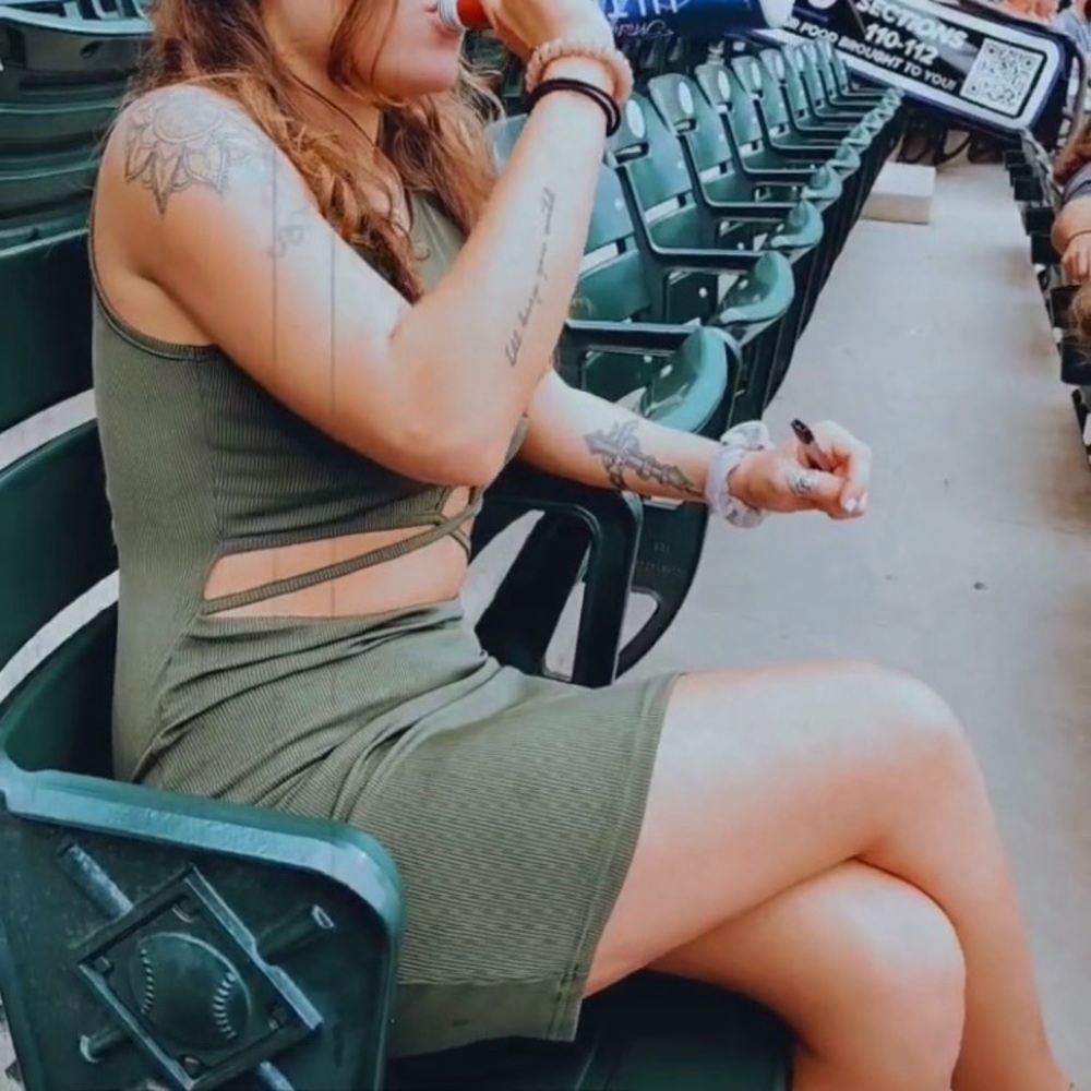 Green Cutout Bodycon Dress